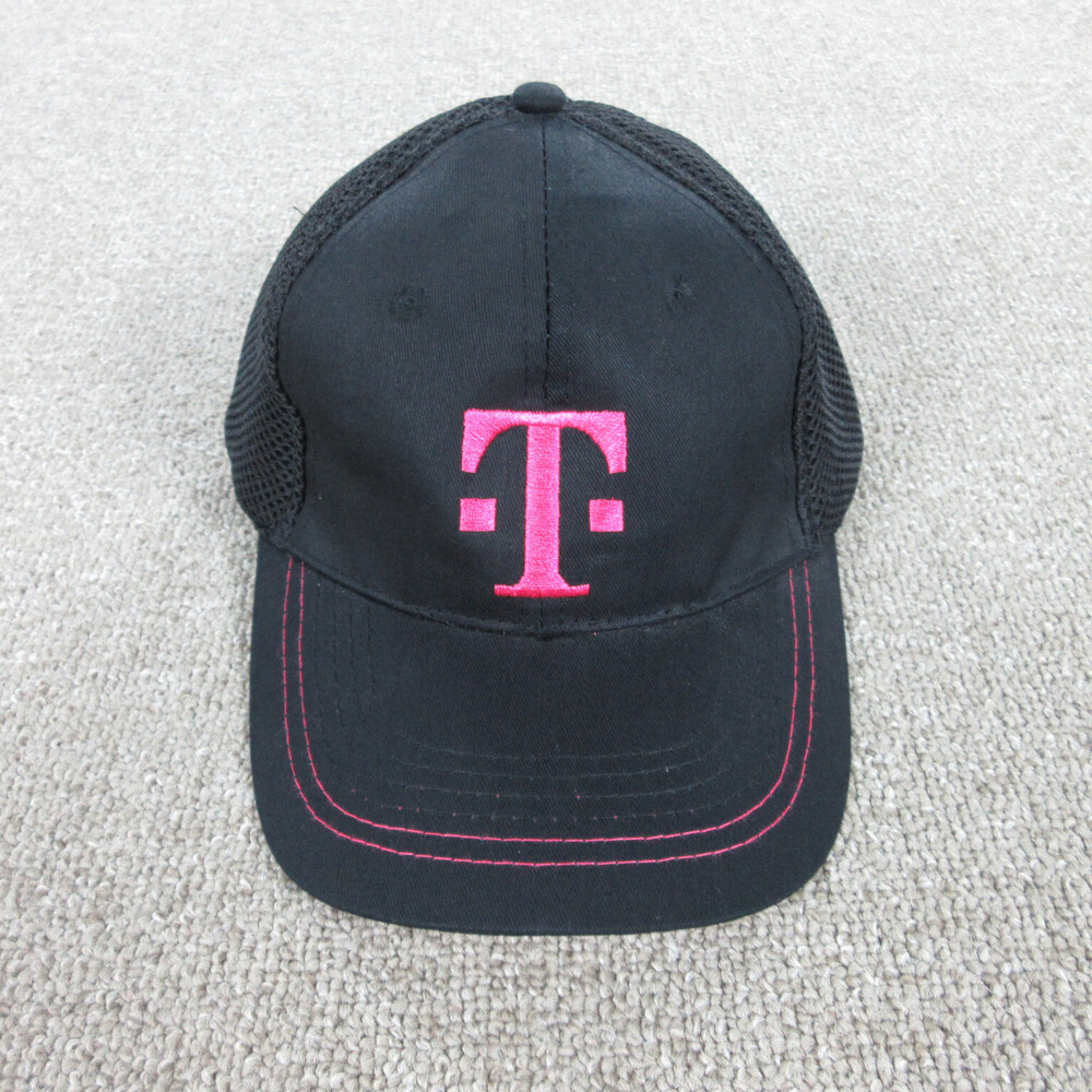 T-Mobile Hat Cap Mens Black Pink Embroidered Adjustable Back